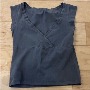 Brandy Melville Charcoal V-Neck Tank Top